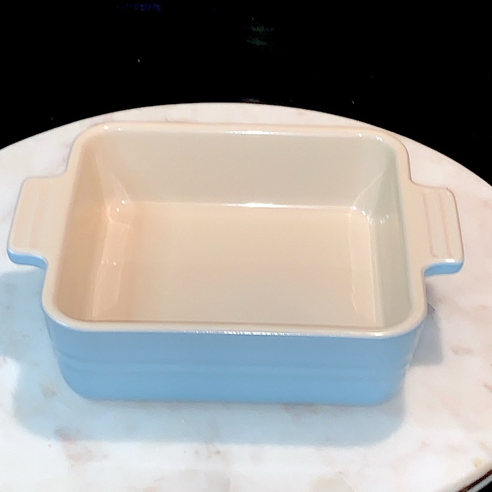 LE CREUSET POTERIE LIGHT BLUE BAKING DISH STONEWARE 14 CM NEW